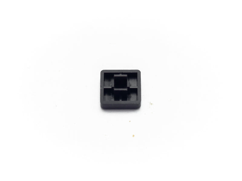 Black Square Cap for 12x12mm Tactile Push Button