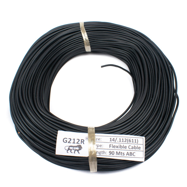 25 AWG Multi Strand Wire - 14/0.112mm (Black) 90 Meter