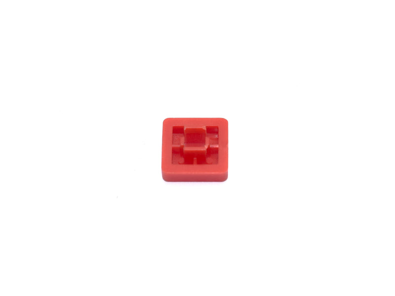 Red Square Cap for 12x12mm Tactile Push Button