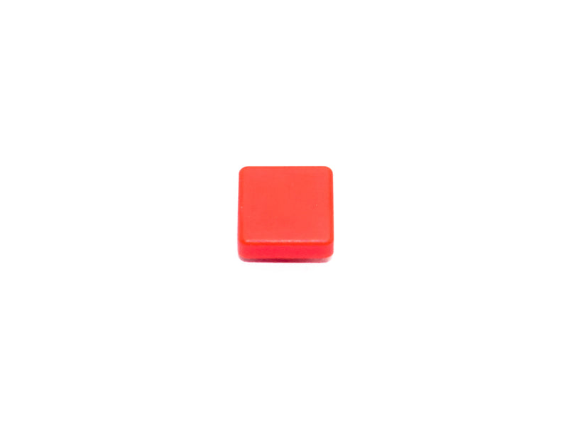 Red Square Cap for 12x12mm Tactile Push Button