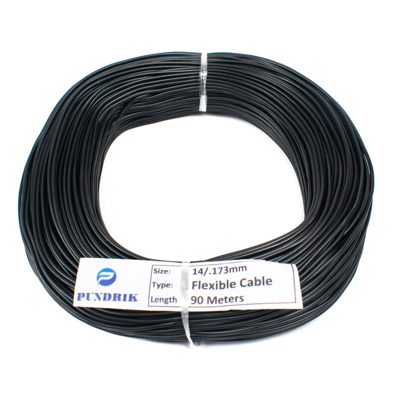 22 AWG Multi Strand Wire - 14/0.173mm (Black) 90 Meter