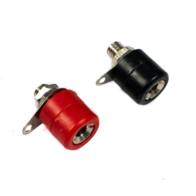 Banana Socket Connector Pair (RED + BLACK) 3mm