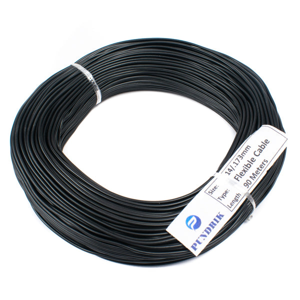 22 AWG Multi Strand Wire - 14/0.173mm (Black) 90 Meter