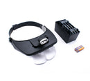 1X 1.5X 2.0X 2.5X 3.5X Head 2LED Hand Free Magnifying Glass Magnifier 81001-A