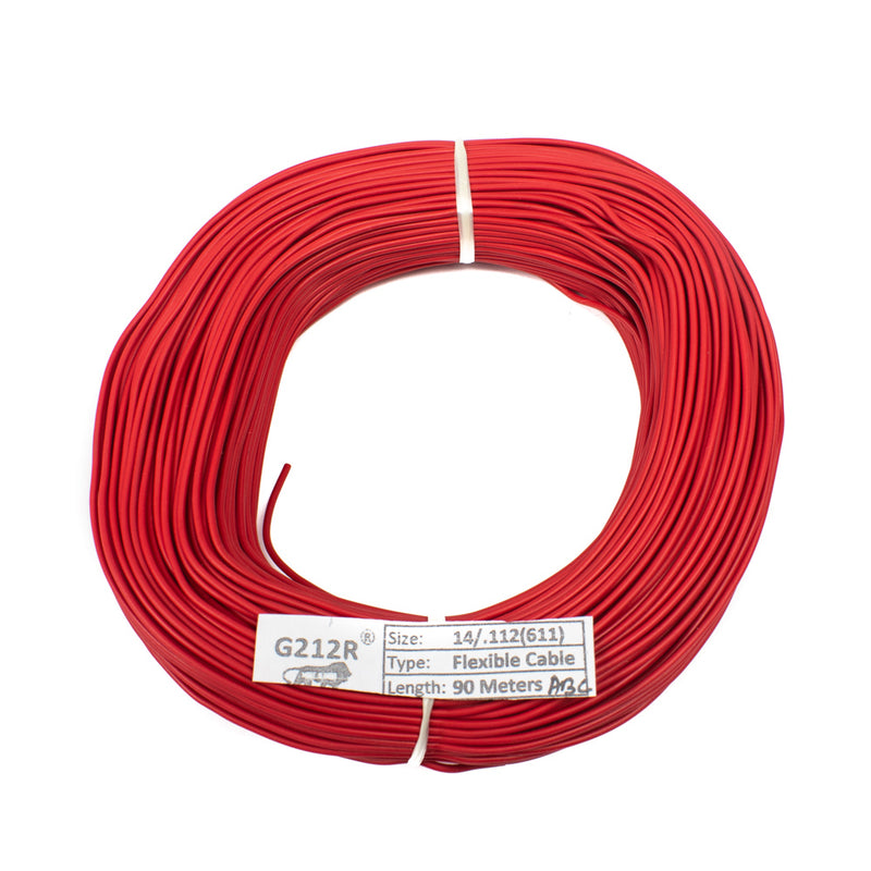 25 AWG Multi Strand Wire - 14/0.112mm (Red) 90 Meter
