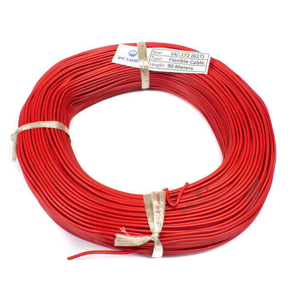 22 AWG Multi Strand Wire - 14/0.173mm (Red) 90 Meter