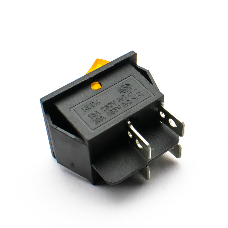 SHop KCD4 16A 250V DPST ON-OFF Rocker Switch with Yellow Light