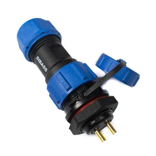 SD16 2 Pin Male-Female Waterproof Power Connector Pair