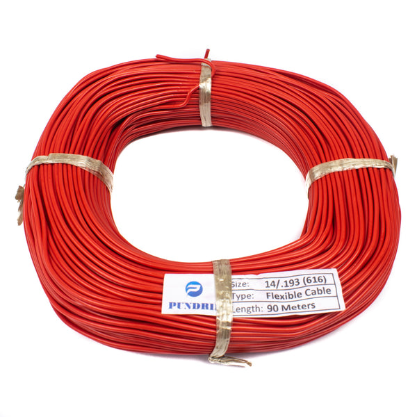 21 AWG Multi Strand Wire - 14/0.193mm (Red) 90 Meter