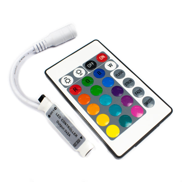 5V-24V RGB LED Strip Controller with 24 keys Remote