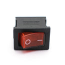 6A 250V SPST ON-OFF Rocker Switch 3 Pin with Red Light