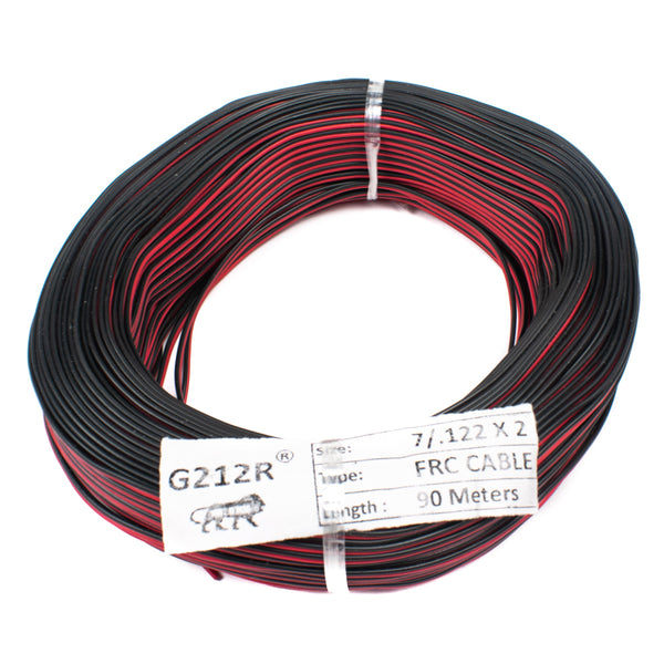 27 AWG Multi Strand 2 Wire Ribbon Cable 90 Meter (Red & Black) 7/0.122mm