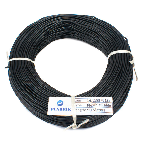 23 AWG Multi Strand Wire - 14/0.153mm (Black) 90 Meter