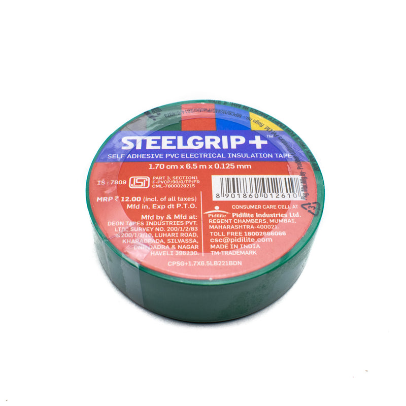 Pidilite Steelgrip+ Self Adhesive PVC Electrical Insulation Tape (Green)