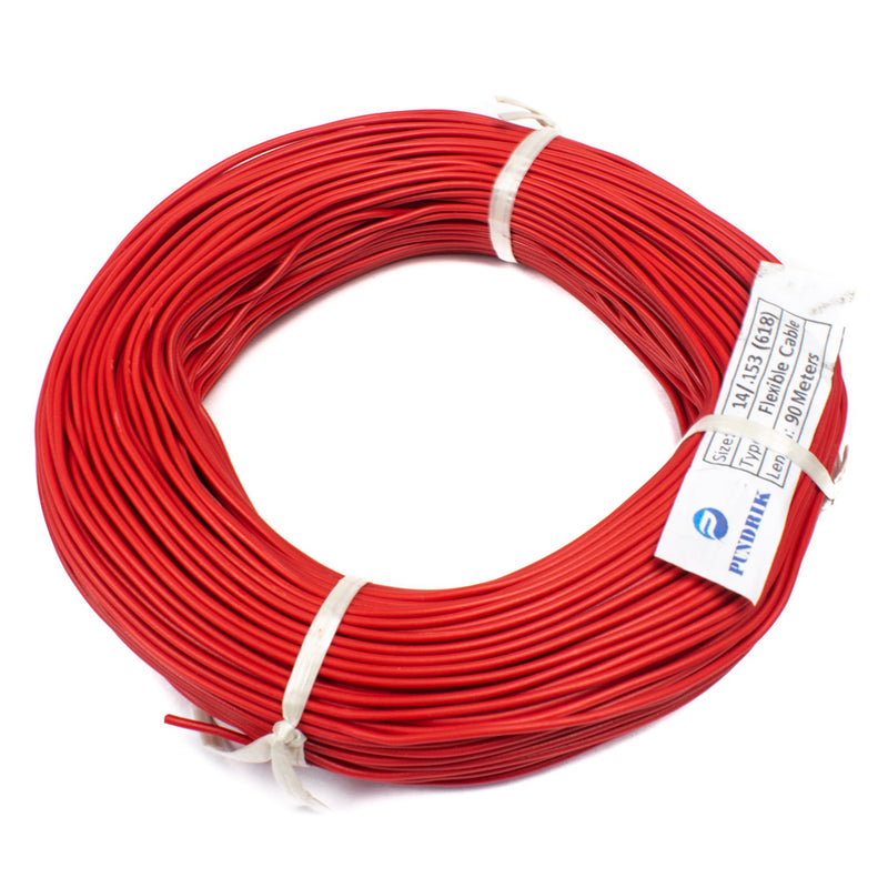 23 AWG Multi Strand Wire - 14/0.153mm (Red) 90 Meter
