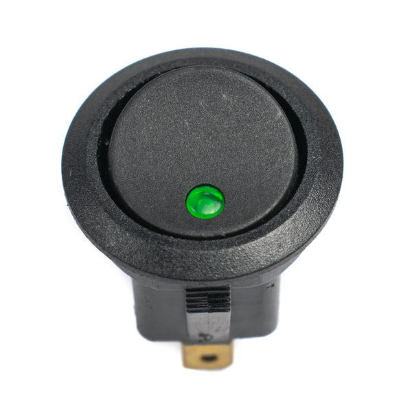 Buy 6A 250V AC SPST ON-OFF Round Rocker Switch with Green Light from HNHCart.com. Also browse more components from Rocker Switch category from HNHCart