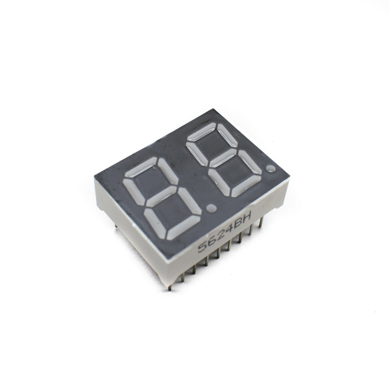 0.56 inch 2 Digit Seven Segment Display - Red (Common Cathode)