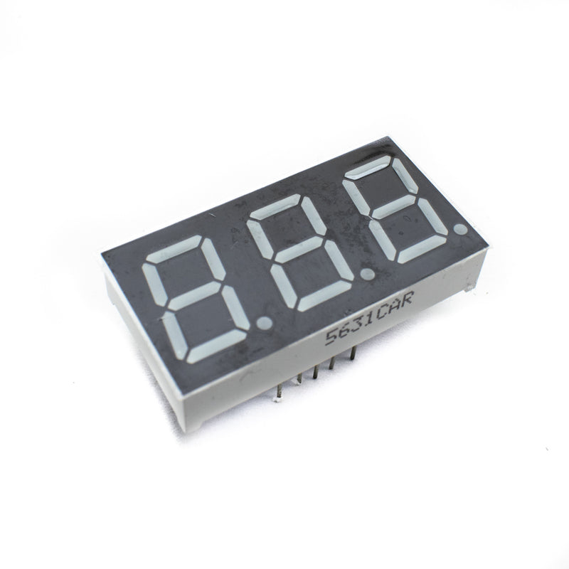 0.56 inch 3 Digit Seven Segment Display-Red (Common Anode)