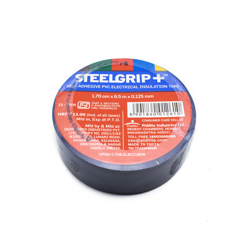 Pidilite Steelgrip+ Self Adhesive PVC Electrical Insulation Tape (Blue)