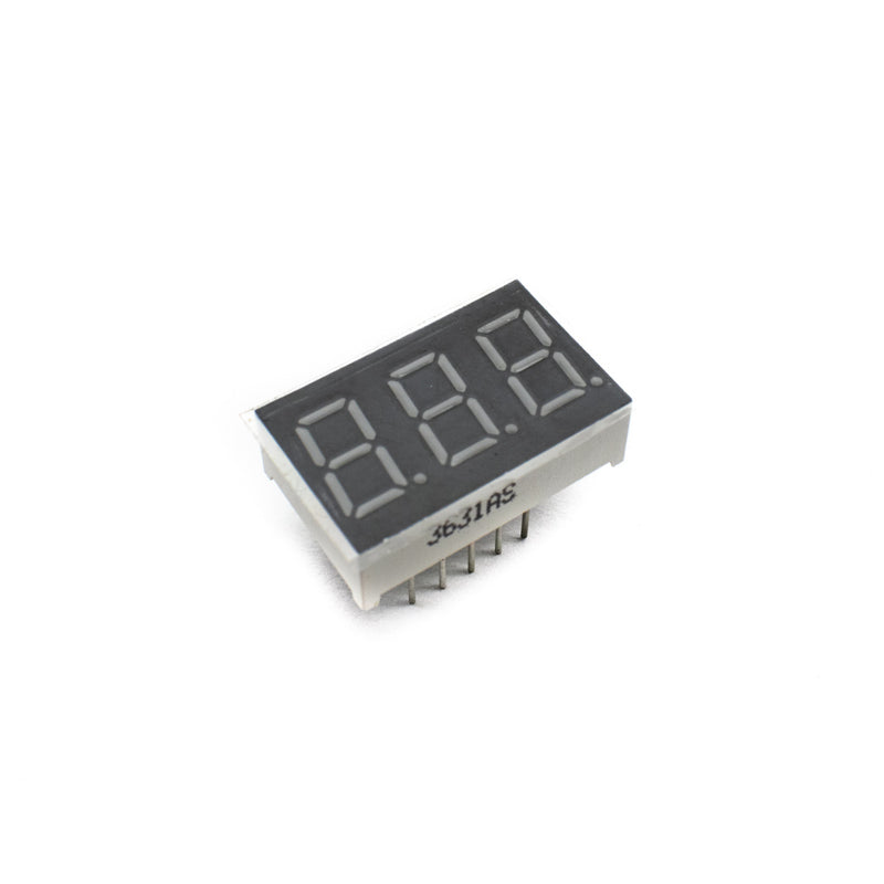 0.36 inch 3 Digit Seven Segment Display-Red (Common Anode)