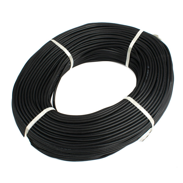 25 AWG Multi Strand 2 Wire PVC Round Sheathed Cable 90 Meter (Black) 14/0.120mm