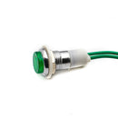 12mm AC Green Indicator Light with Wire