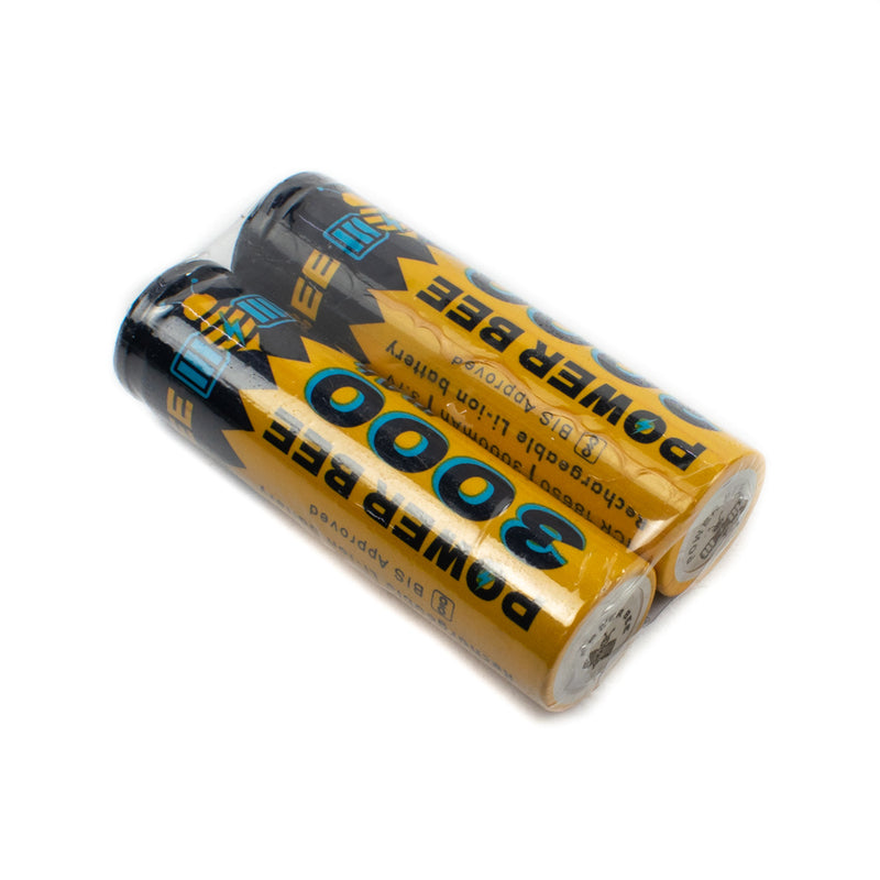 Power Bee 18650 3.7V 3000mAh Lithium-Ion Battery Pair with Tip Top