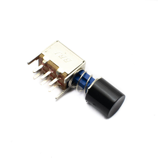 6 Pin DPDT Self-Lock Push Switch (Right Angle)