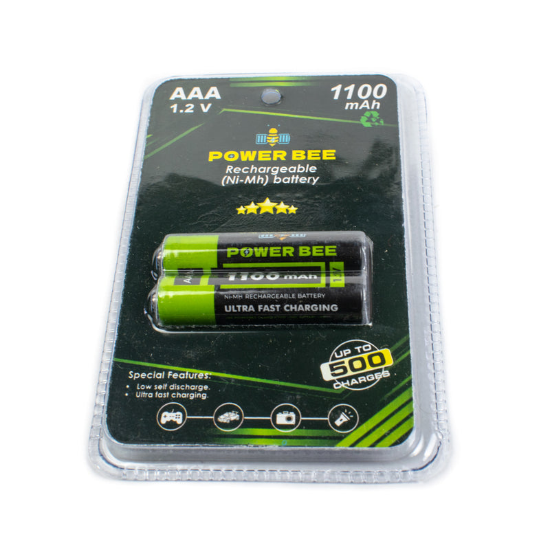 Power Bee 1.2V 1100mAh AAA Battery Pair