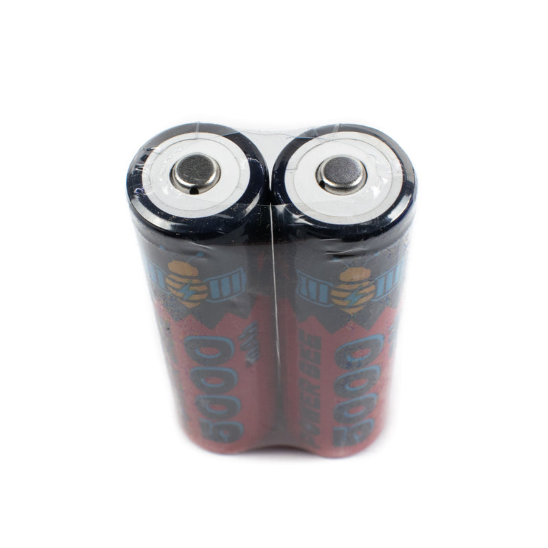 Power Bee 18650 3.7V 5000mAh Lithium-Ion Battery Pair with Button Top