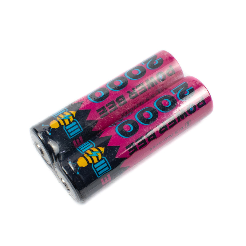 Power Bee 18650 3.7V 2000mAh Lithium-Ion Battery Pair with Tip Top