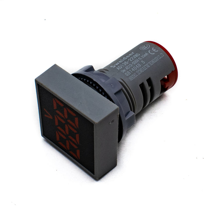 Sweideer AD136-22VMS Square Voltmeter Signal Lamp (Red)