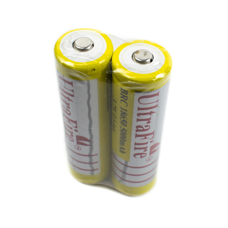 Ultrafire 3.7V 5000mAh BRC 18650 Lithium Ion Battery Pair with Tip Top