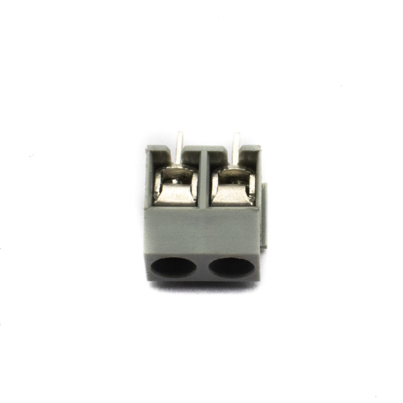 2 Pin Screw Type PCB Terminal Block - 5mm Pitch YX126 (Grey)