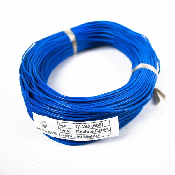 23 AWG Shielded Multi Strand Wire - 7/0.193mm (Blue) 90 Meter