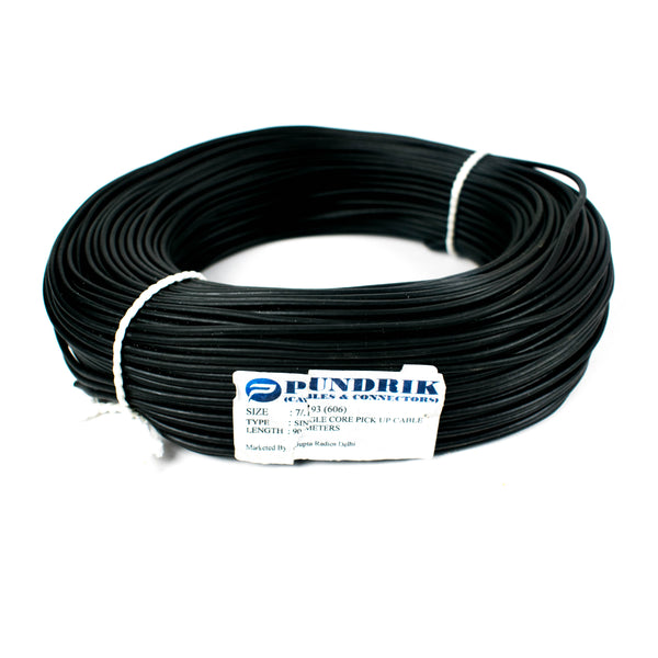 23 AWG Shielded Multi Strand Wire - 7/0.193mm (Black) 90 Meter