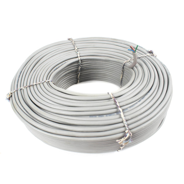 26 AWG Multi Strand 4 Core PVC Shielded Cable 7/0.132mm (90 Meter)
