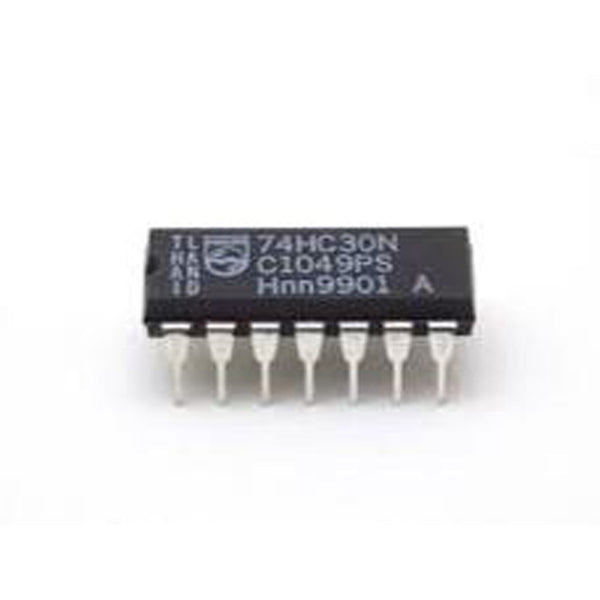 Buy 74HC30 An 8 Input NAND Gate IC (7430 IC) DIP-14 Package from HNHCart.com. Also browse more components from Digital Logic ICs category from HNHCart