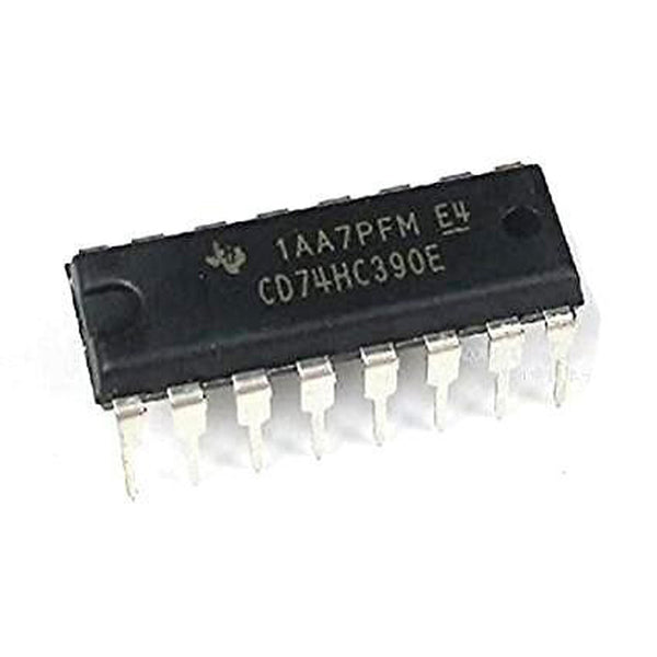 Buy Texas Instruments 74HC390 Dual 4-Bit Decade Ripple Counter IC (74390 IC) DIP-16 Package from HNHCart.com. Also browse more components from Digital Logic ICs category from HNHCart