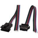 Buy JST SM 5 Pin Plug Male and Female Connector Adapter with 250 mm Electrical Cable Wire for LED Light