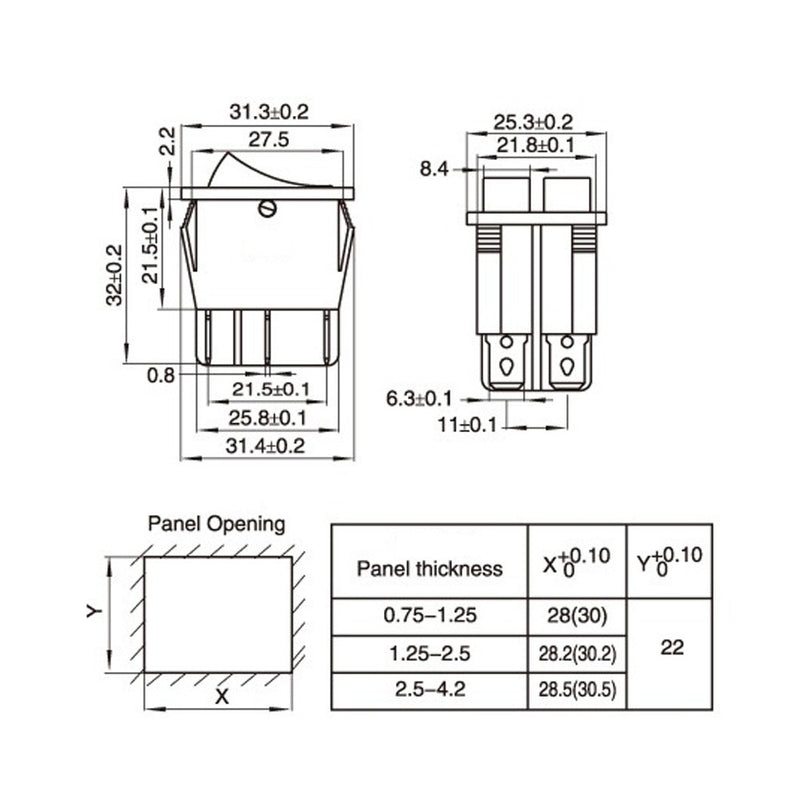 Order 6 pin car rocker boat switch