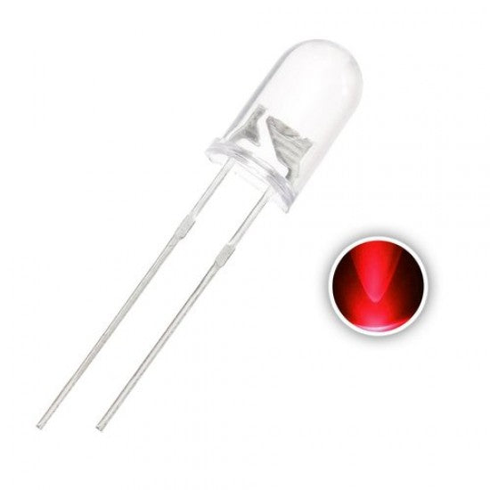 High Intensity 5mm LED Red (Clear Lens)