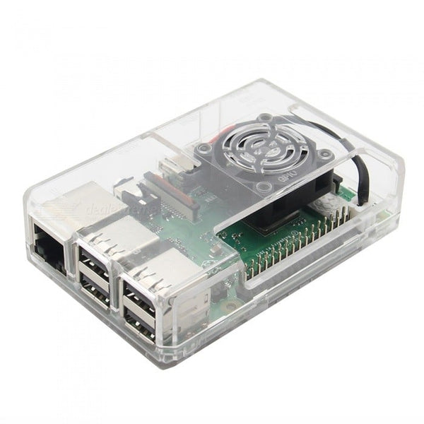 New High Quality Transparent ABS Case for Raspberry Pi 3/3+ with Slot for Cooling Fan & amp; GPIO