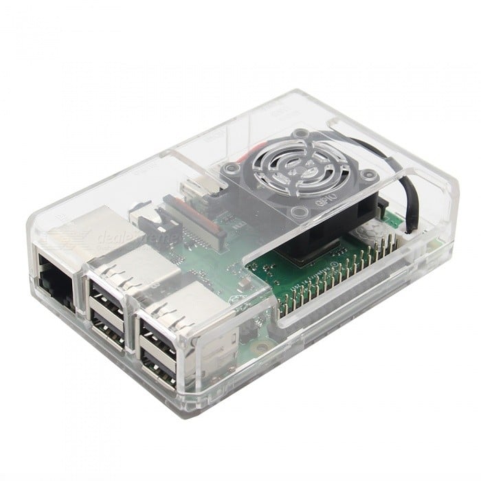 High Quality Transparent ABS Case for Raspberry Pi 3/3+ with Slot for Cooling Fan & amp; GPIO