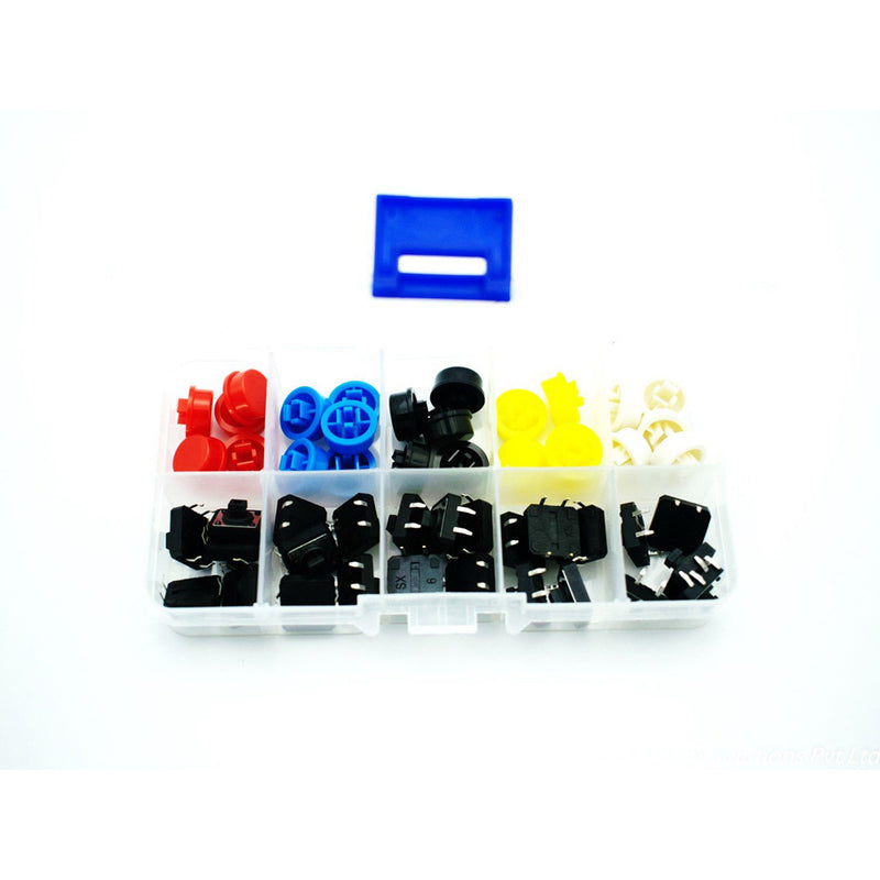 Buy Tactile Push Button Switch Assorted Kit of 25 buttons from HNHCart.com. Also browse more components from Push Buttons category from HNHCart