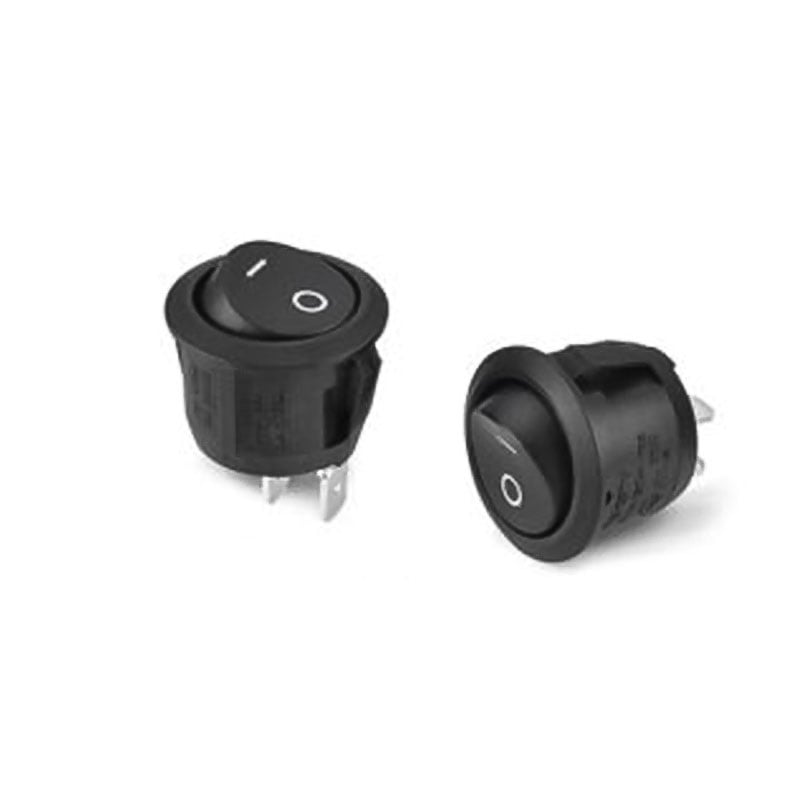 3A 250V AC SPST ON-OFF Round Rocker Switch