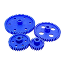 Set of 4 Plastic Spur Gear (Blue)