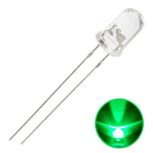 Buy High Intensity 5mm LED Green (Clear Lens) at HNHCart.com