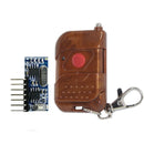 433 MHz Brown Color Single Button Wireless Button RF Receiver Module Kit Remote Control with Receiver