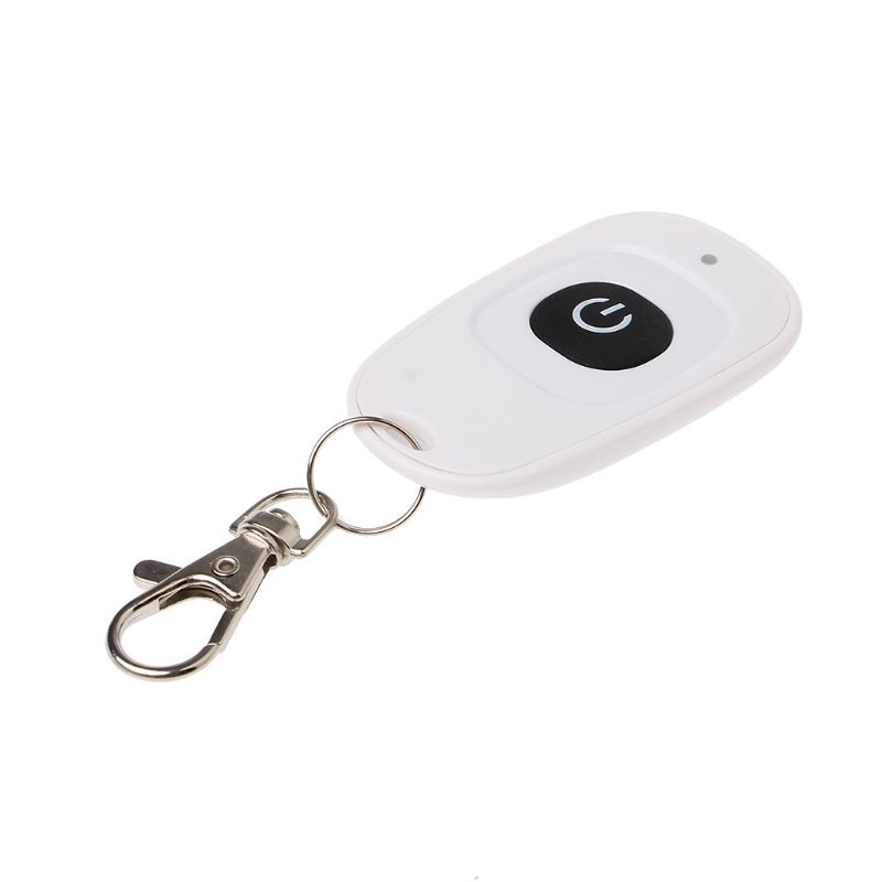White 1 button remote control wireless for alarm 433MHz single channel garage door